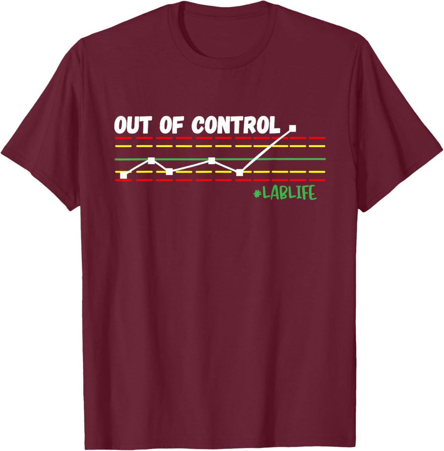 Funny Scientist, Chemistry Lover, Lab Tech, QC Chart T-Shirt - T-Shirt | Maroon