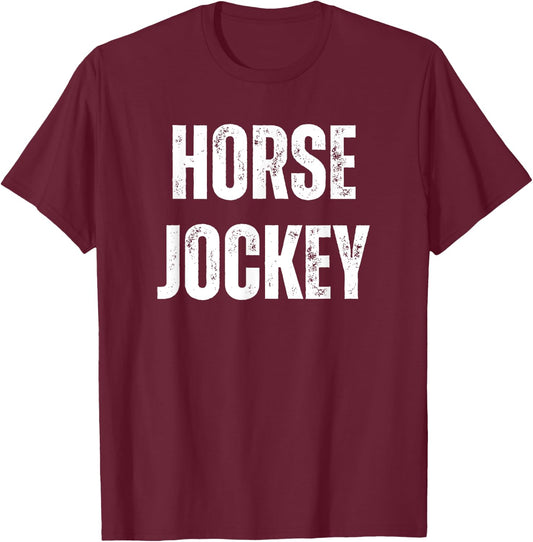 Horse Jockey Vintage Imagination Role Play Funny DIY Costume T-Shirt - T-Shirt | Maroon
