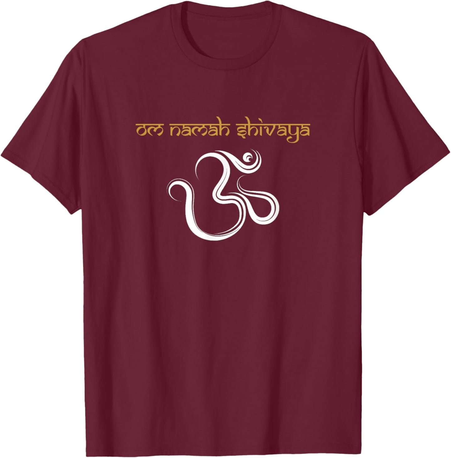 Om Sanskrit Om Namah Shivaya T-Shirt - T-Shirt | Maroon