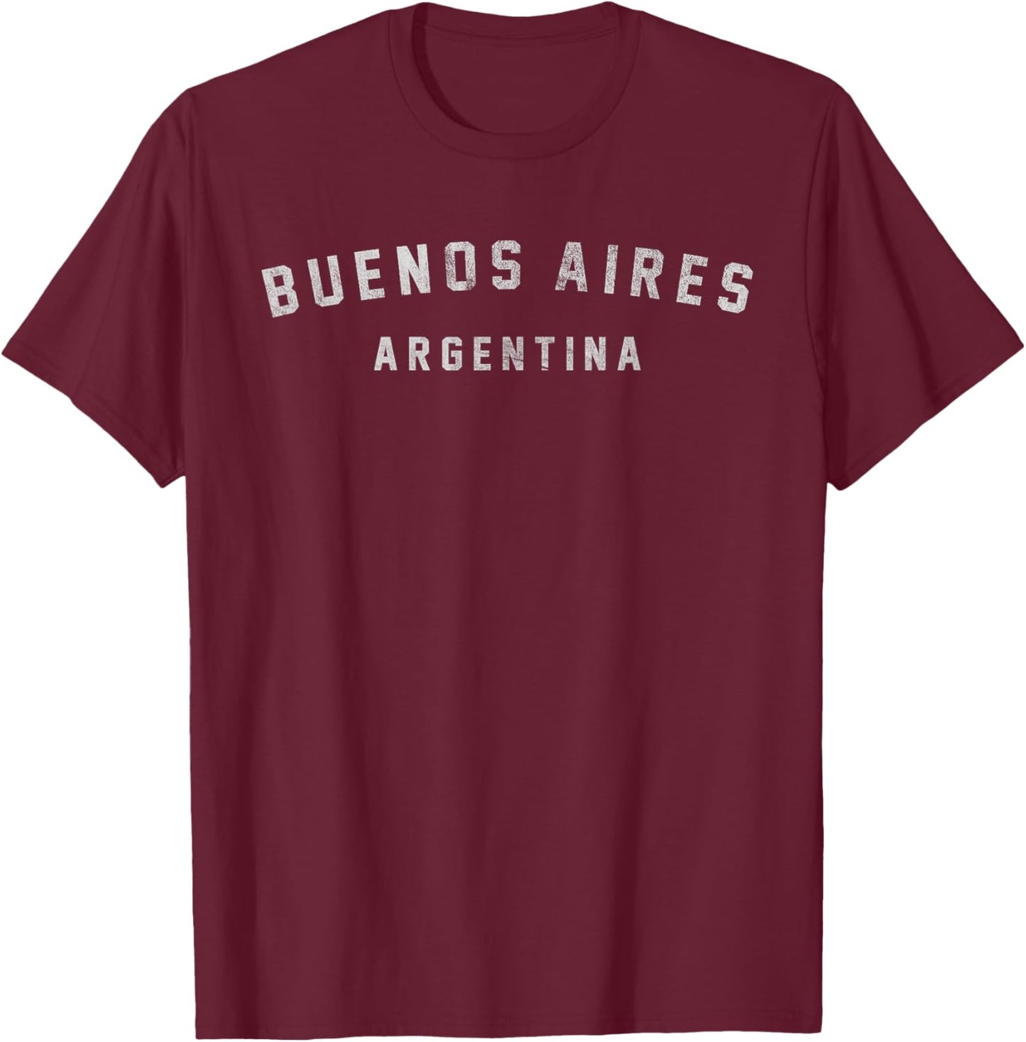 Vintage Varsity Buenos Aires Argentina T-Shirt - T-Shirt | Maroon
