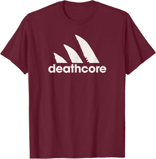 Deathcore Knives Heavy Metal T-Shirt - T-Shirt | Maroon