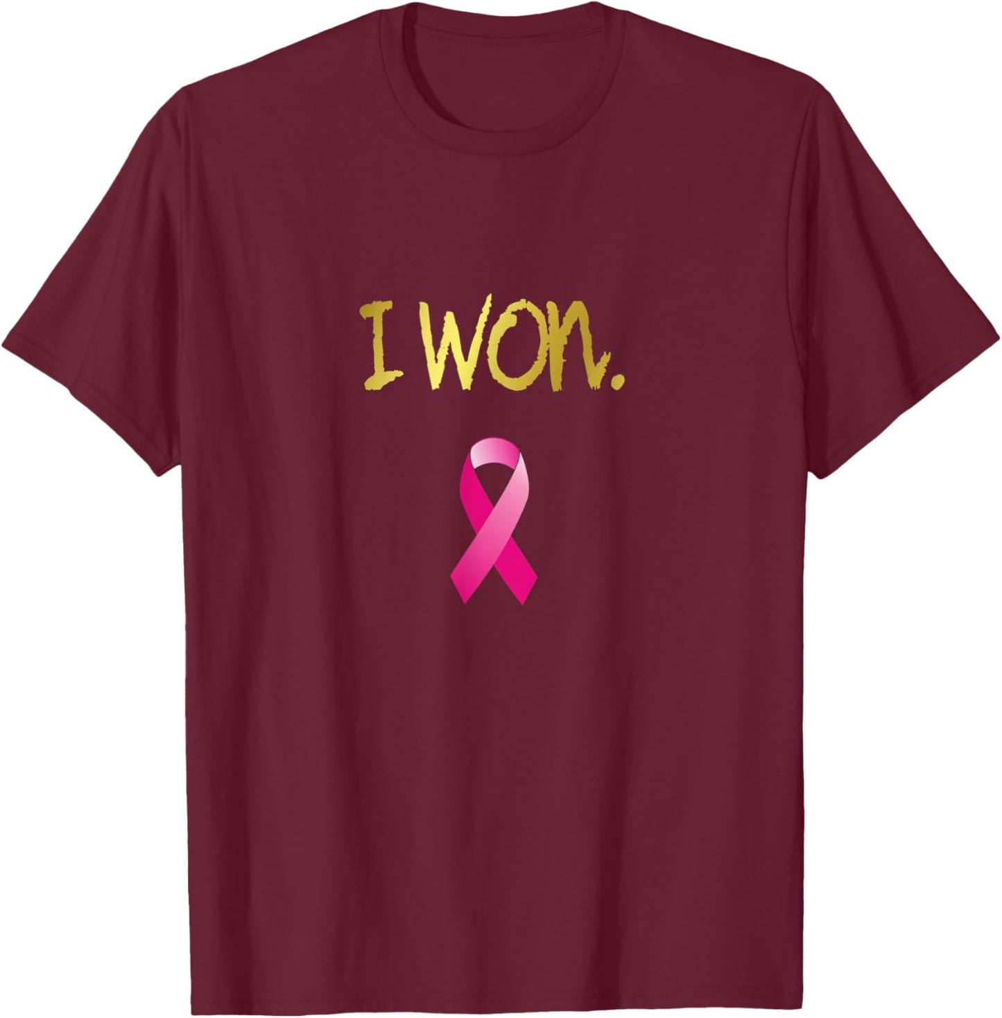 Survivor Breast Cancer Awareness T-Shirt - T-Shirt | Maroon