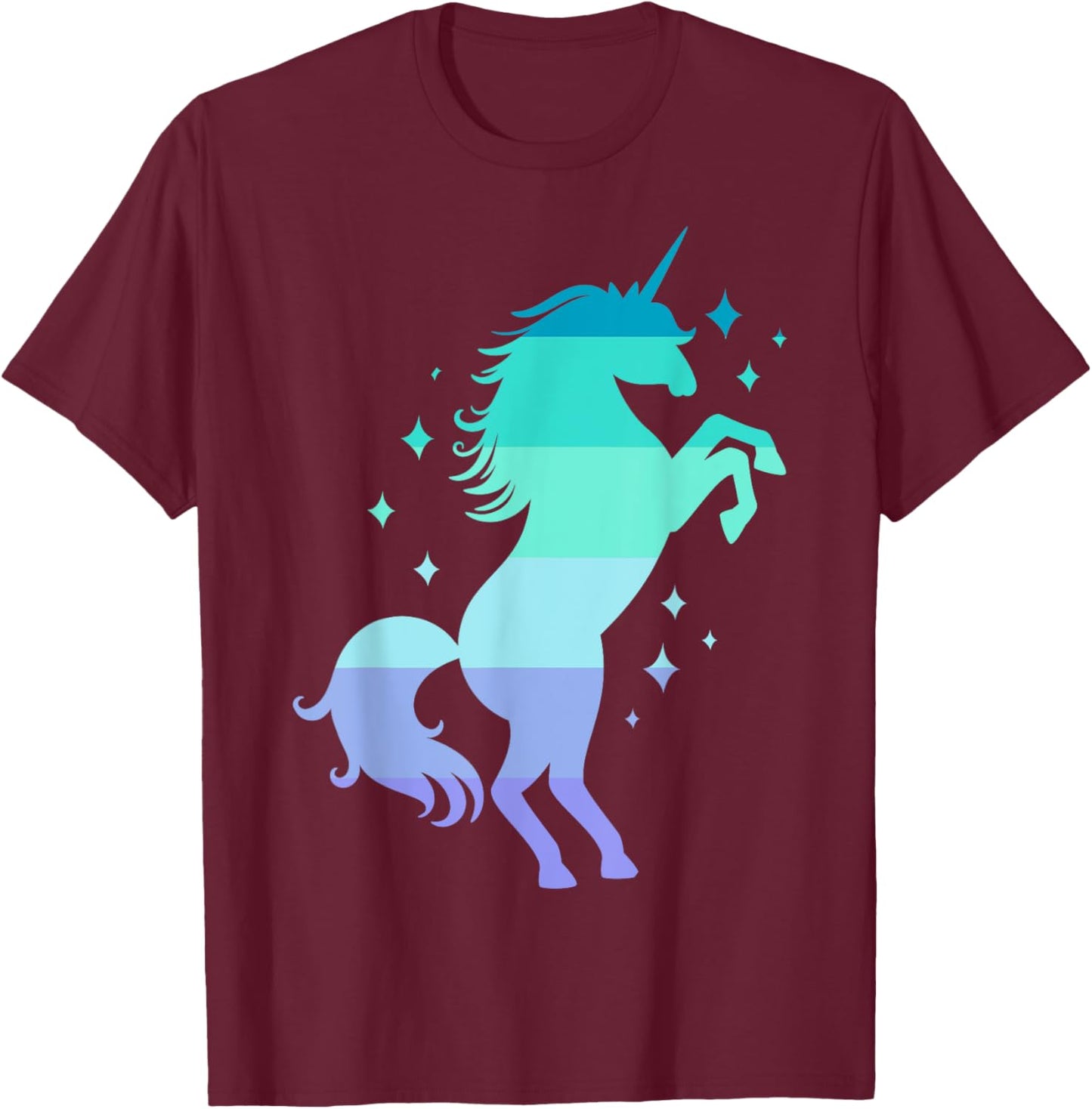 Neptunic Pride Flag Unicorn Neptunic Flag T-Shirt - T-Shirt | Maroon