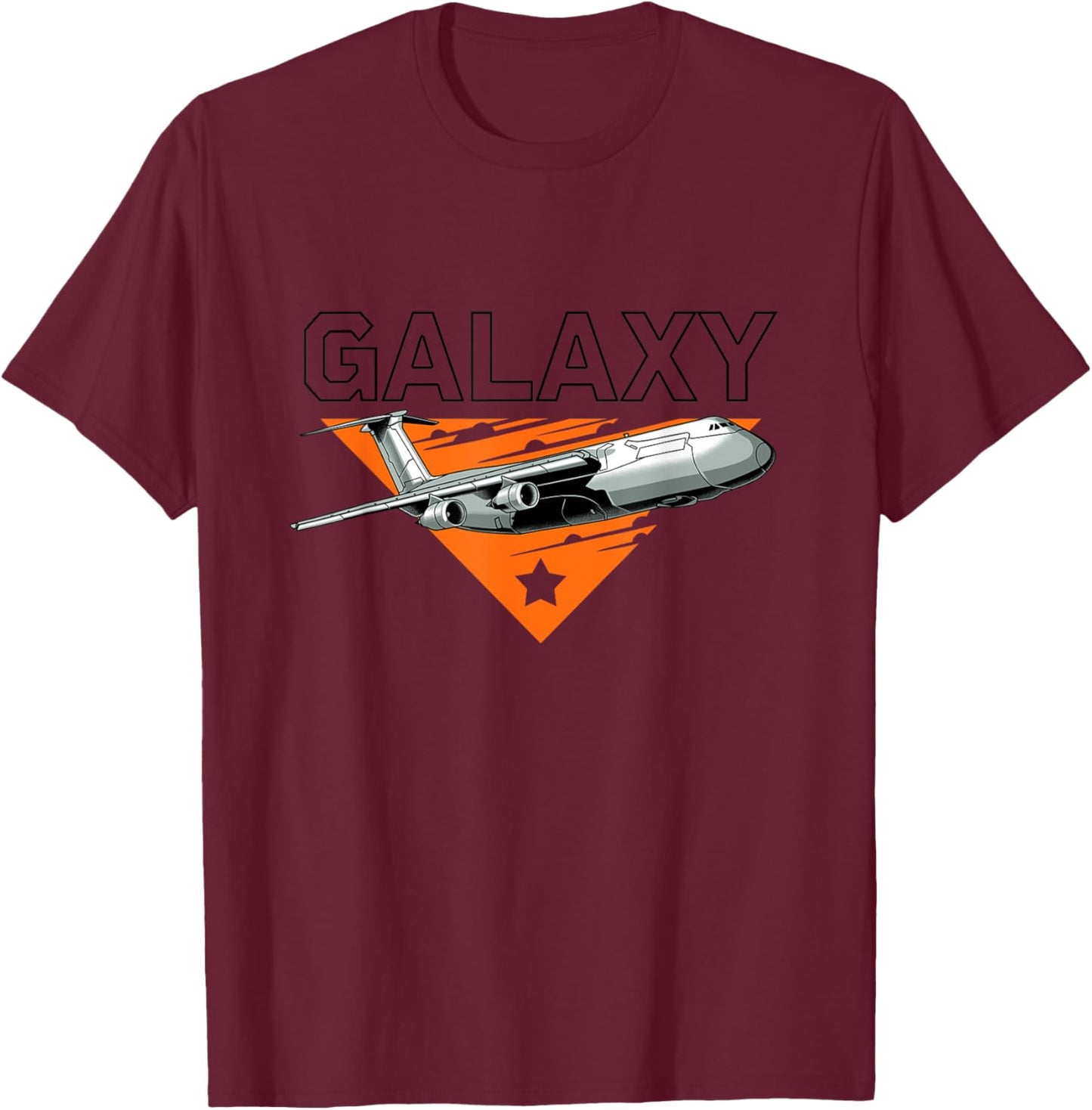 Galaxy C-5 Super Heavy Military Cargo Aircraft T-Shirt - T-Shirt | Maroon