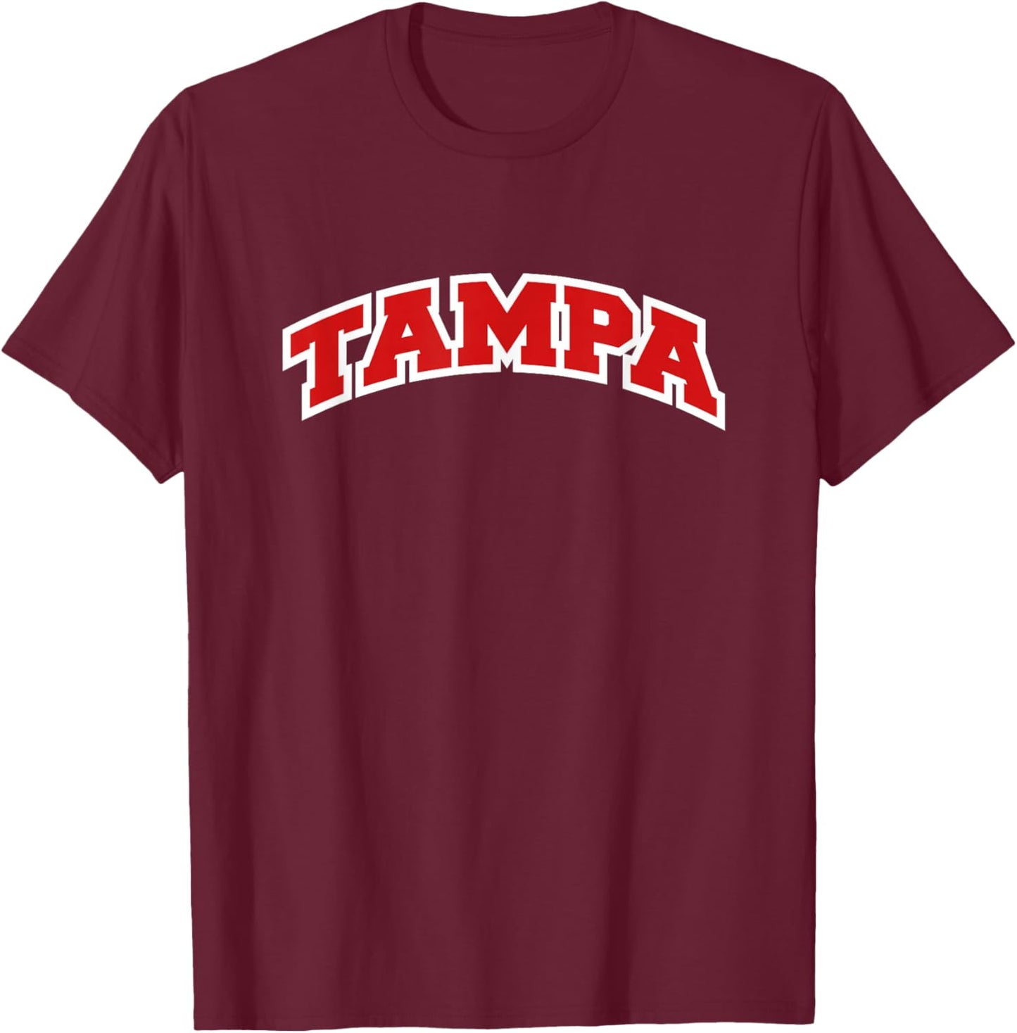 Tampa Florida Varsity Style Vintage T-Shirt - T-Shirt | Maroon