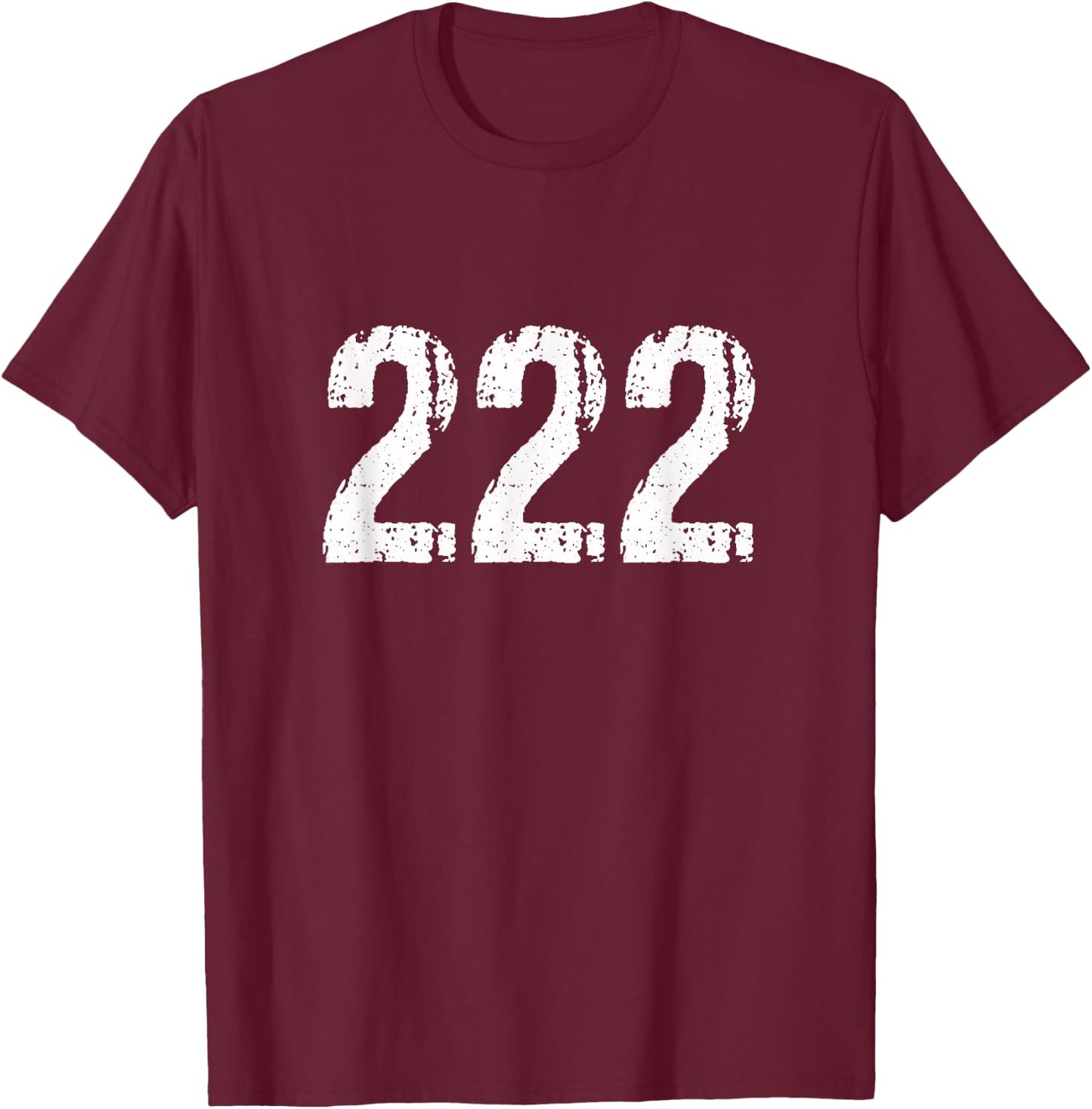 222 Numerology Spiritual Personal Number 222 Angel Number T-Shirt - T-Shirt | Maroon