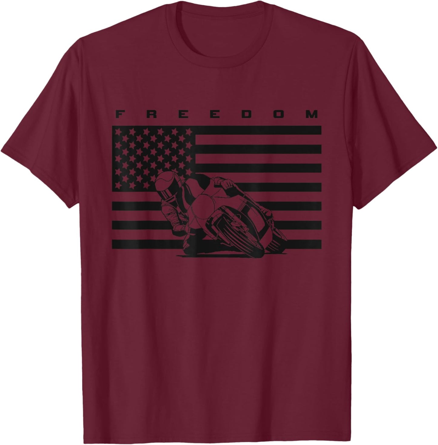 Motorcycle Apparel - Motorcycle T-Shirt - T-Shirt | Maroon