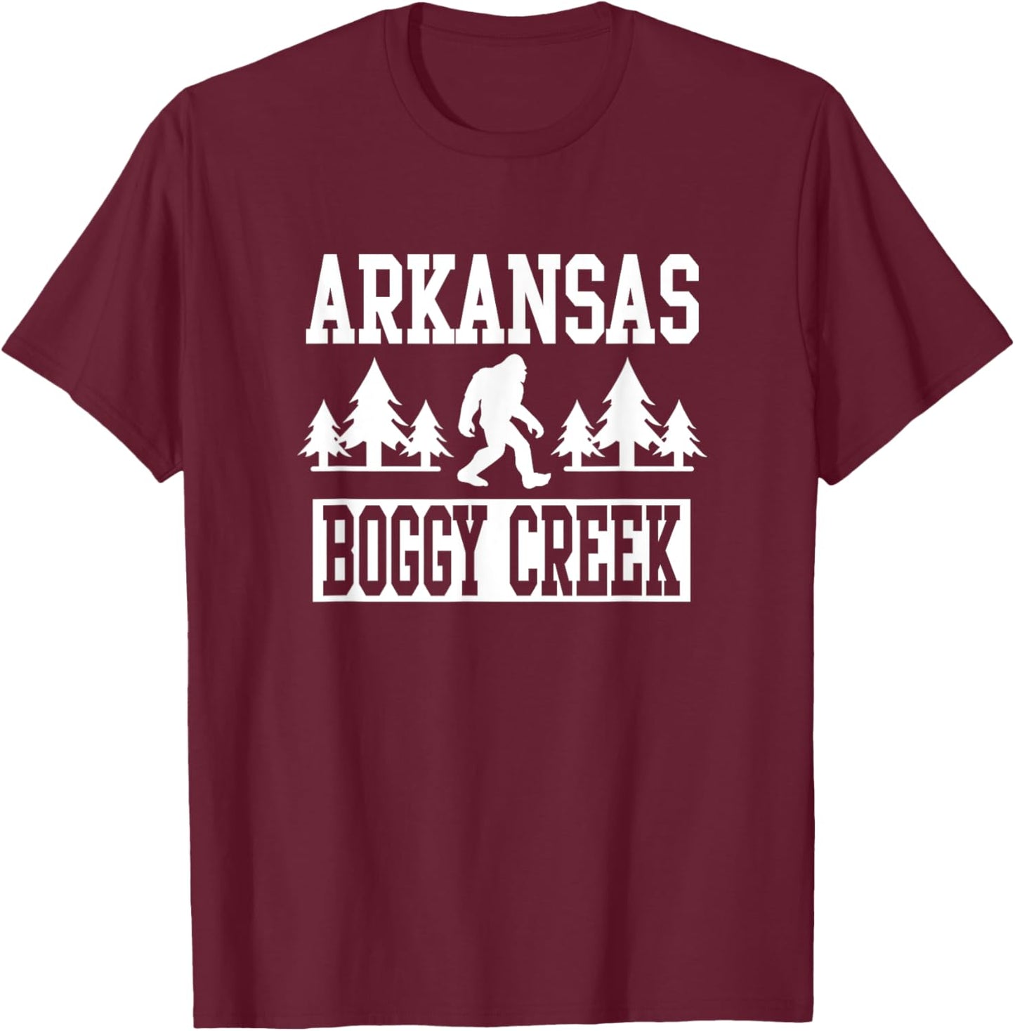 Boggy Creek Monster Fouke Monster Arkansas T-Shirt - T-Shirt | Maroon