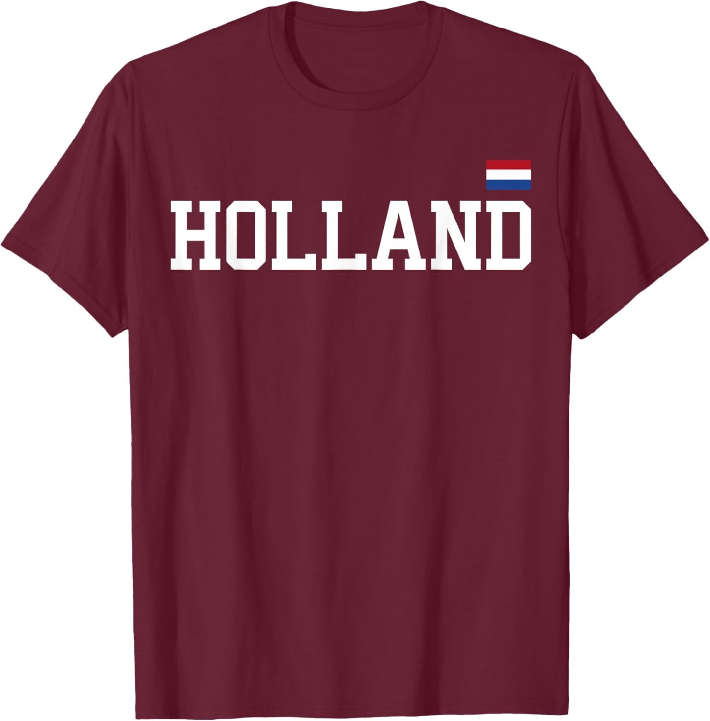 Holland Netherlands T Shirt Women Men Kids Dutch Flag Orange T-Shirt - T-Shirt | Maroon