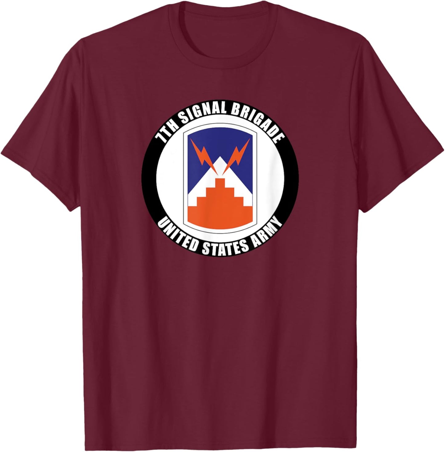 7th Signal Brigade United States Army Veteran Military T-Shirt - T-Shirt | Maroon