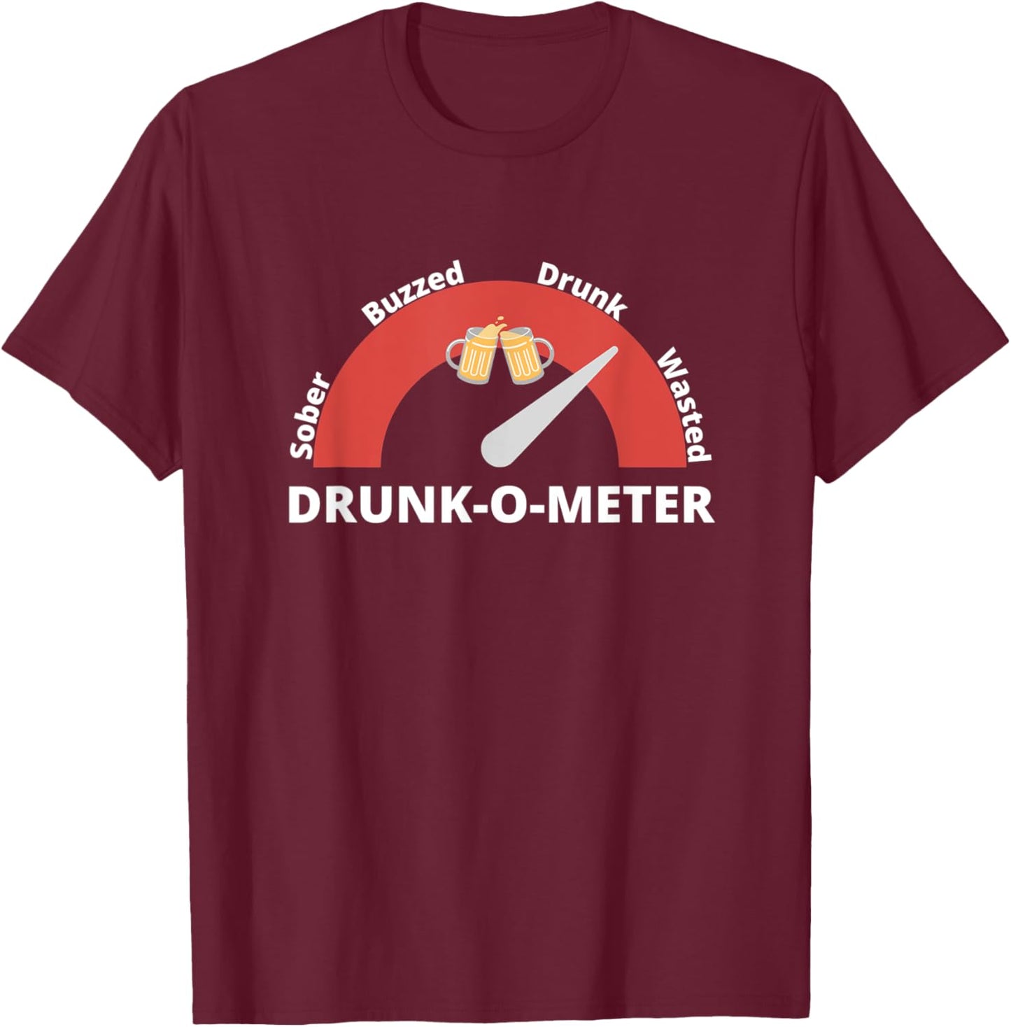 Drunk-O-Meter T-Shirt - T-Shirt | Maroon