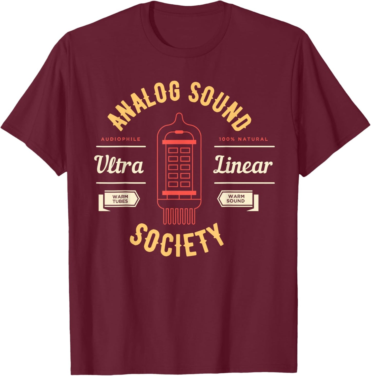 Analog Sound Society Audiophile Music HiFi Vinyl Collector T-Shirt - T-Shirt | Maroon