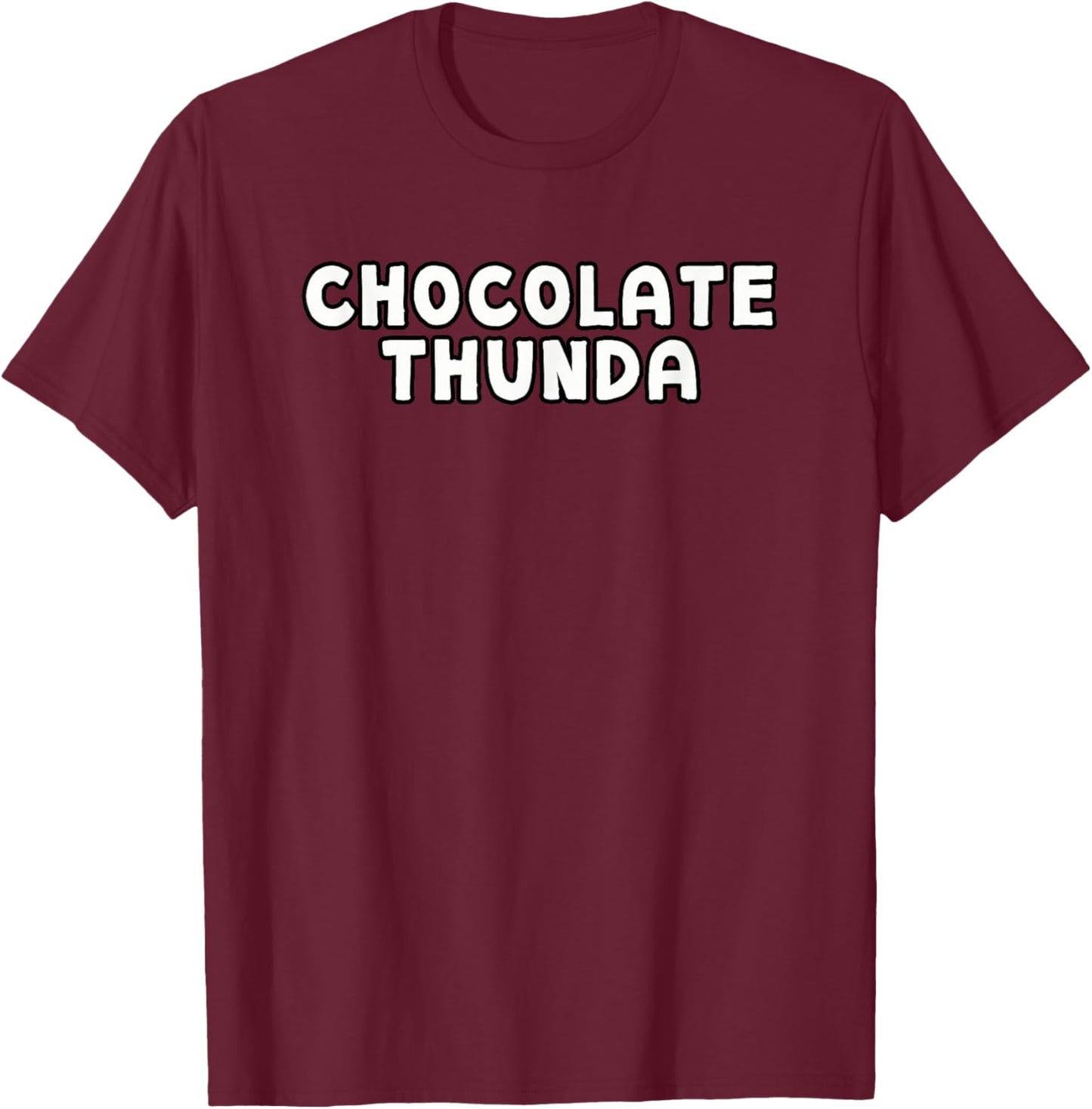 Chocolate Thunda Proud Black African American Thunder T-Shirt - T-Shirt | Maroon
