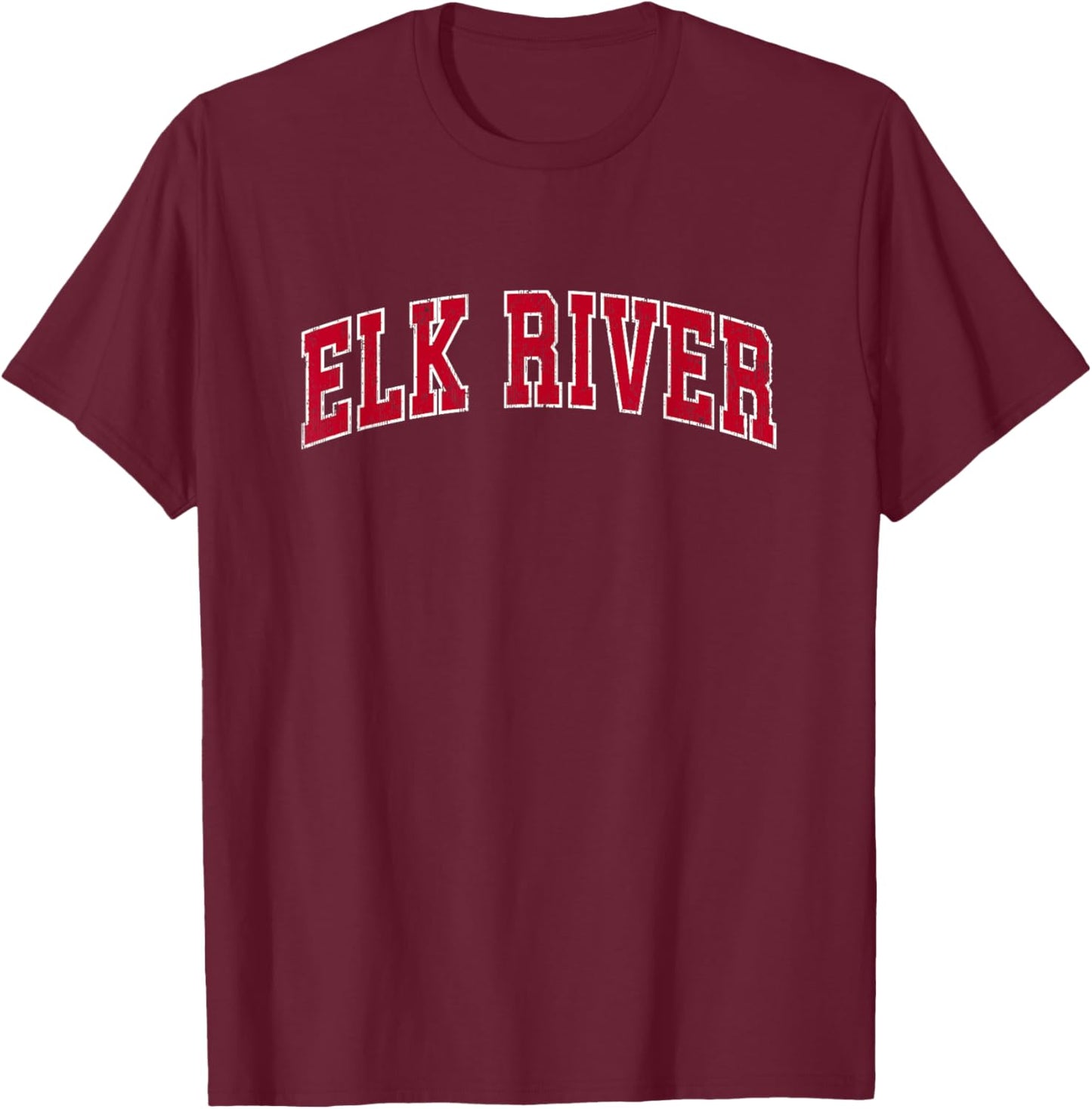 Elk River Minnesota MN Vintage Sports Design Red Design T-Shirt - T-Shirt | Maroon