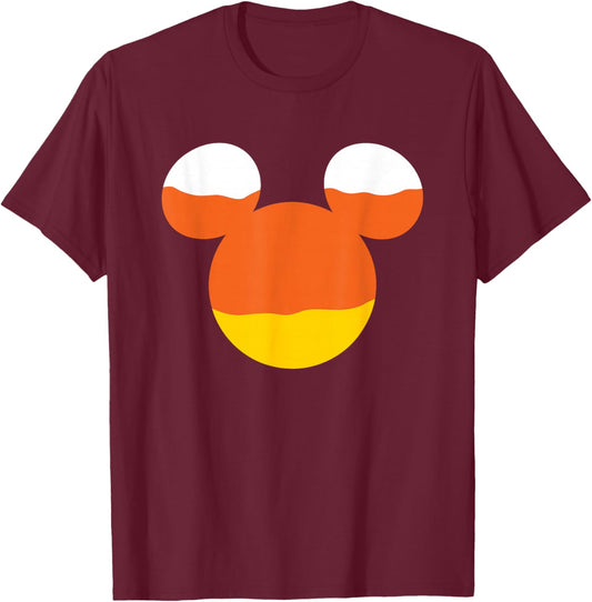 Disney - Halloween Candy Corn Mickey T-Shirt - T-Shirt | Maroon