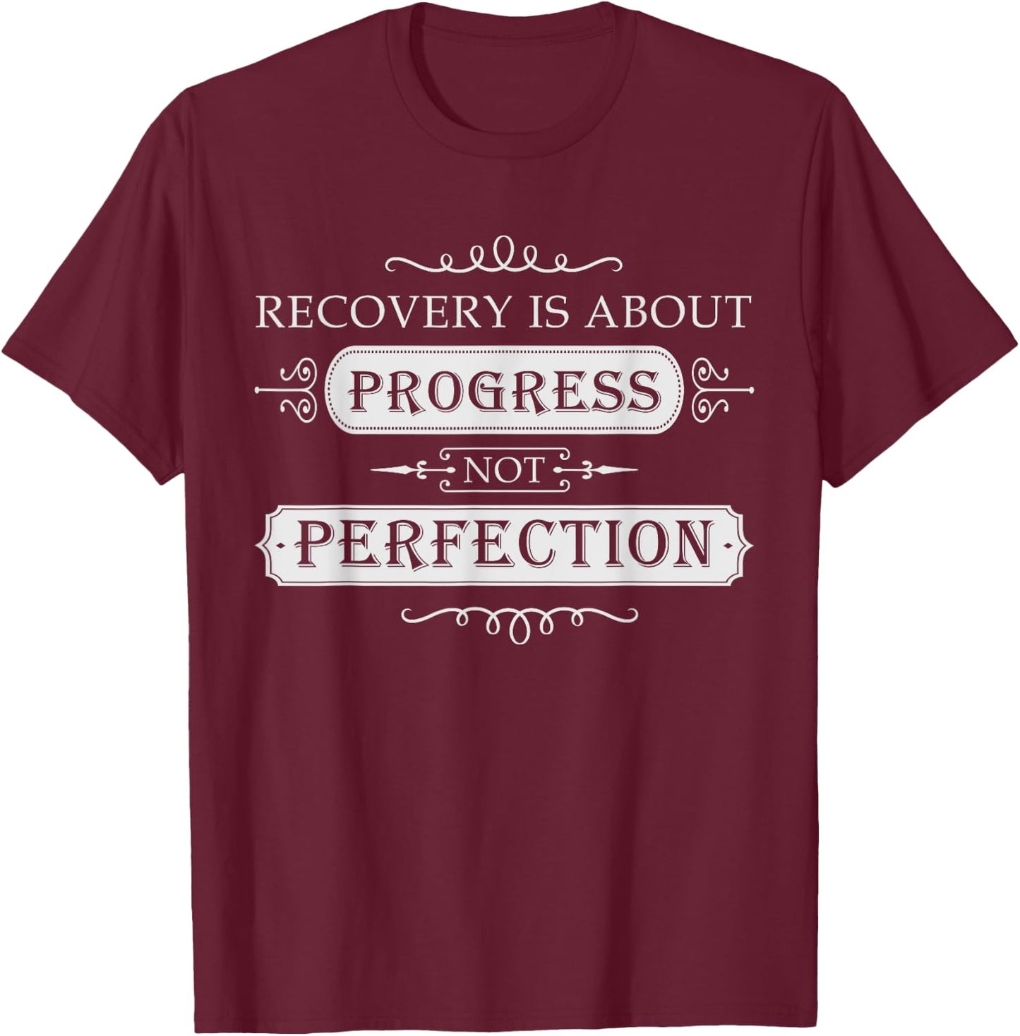Sobriety - Sober AA NA - Addiction Recovery T-Shirt - T-Shirt | Maroon