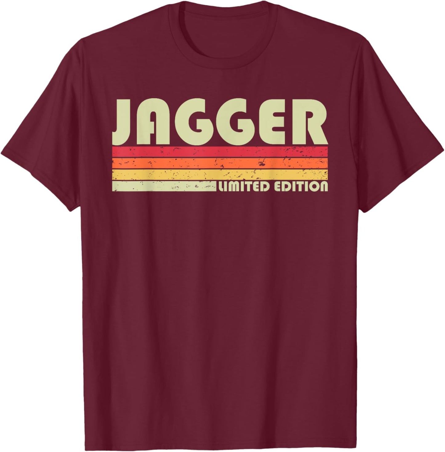 JAGGER Gift Name Personalized Funny Retro Vintage Birthday T-Shirt - T-Shirt | Maroon