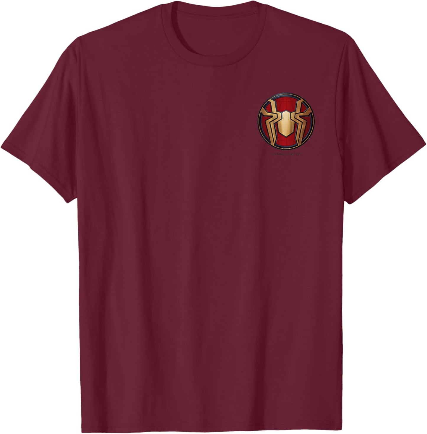 Marvel Spider-Man No Way Home Spider Pocket Logo T-Shirt - T-Shirt | Maroon