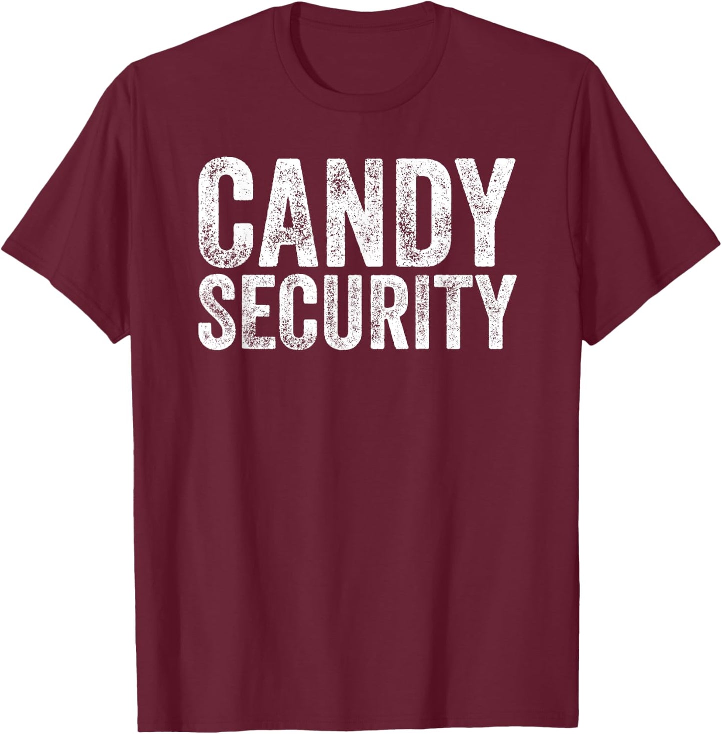 Funny Candy Security Halloween Costume Parents T-Shirt - T-Shirt | Maroon