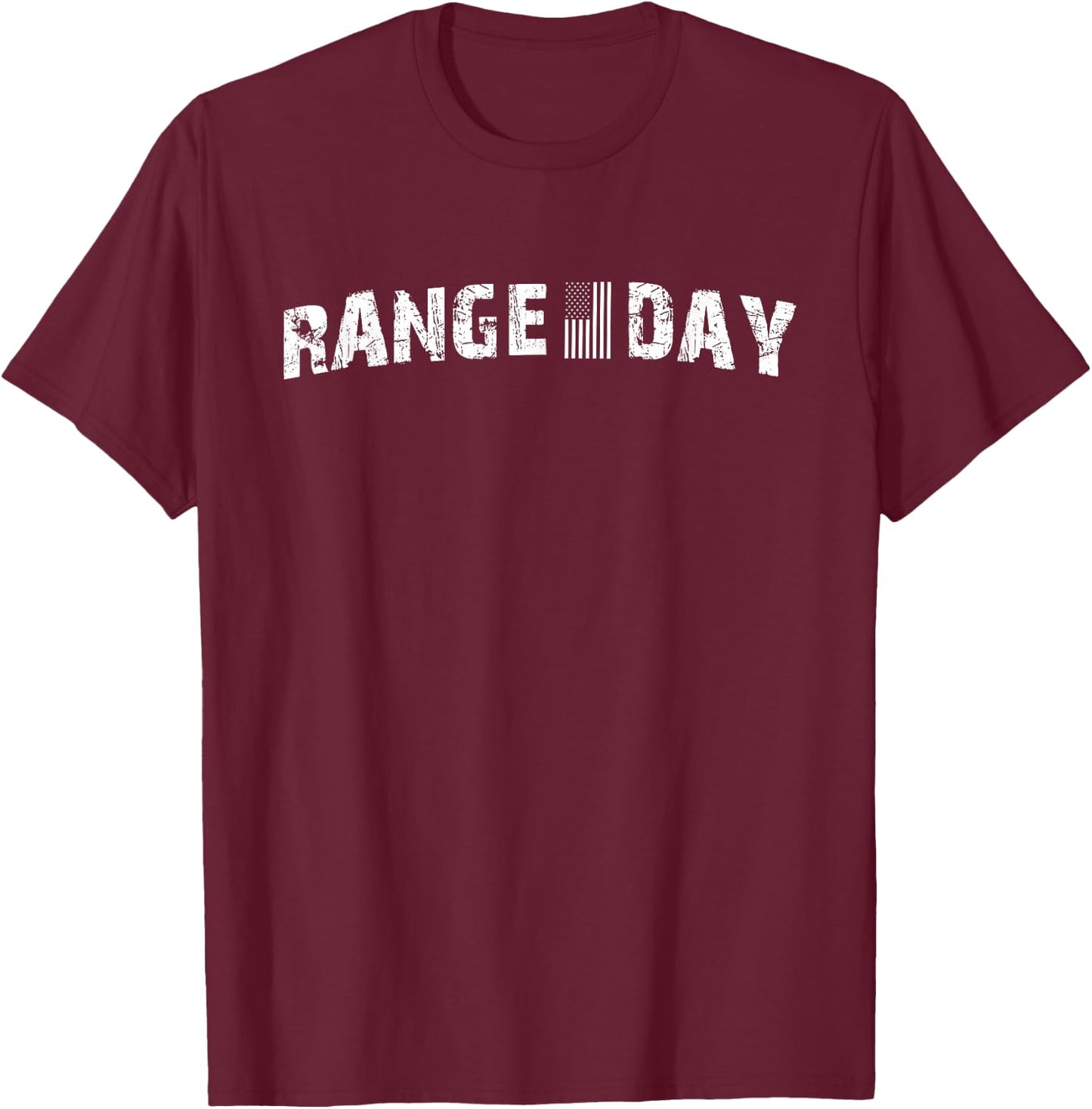 Range Day American Flag Patriotic Shooting Range T-Shirt - T-Shirt | Maroon