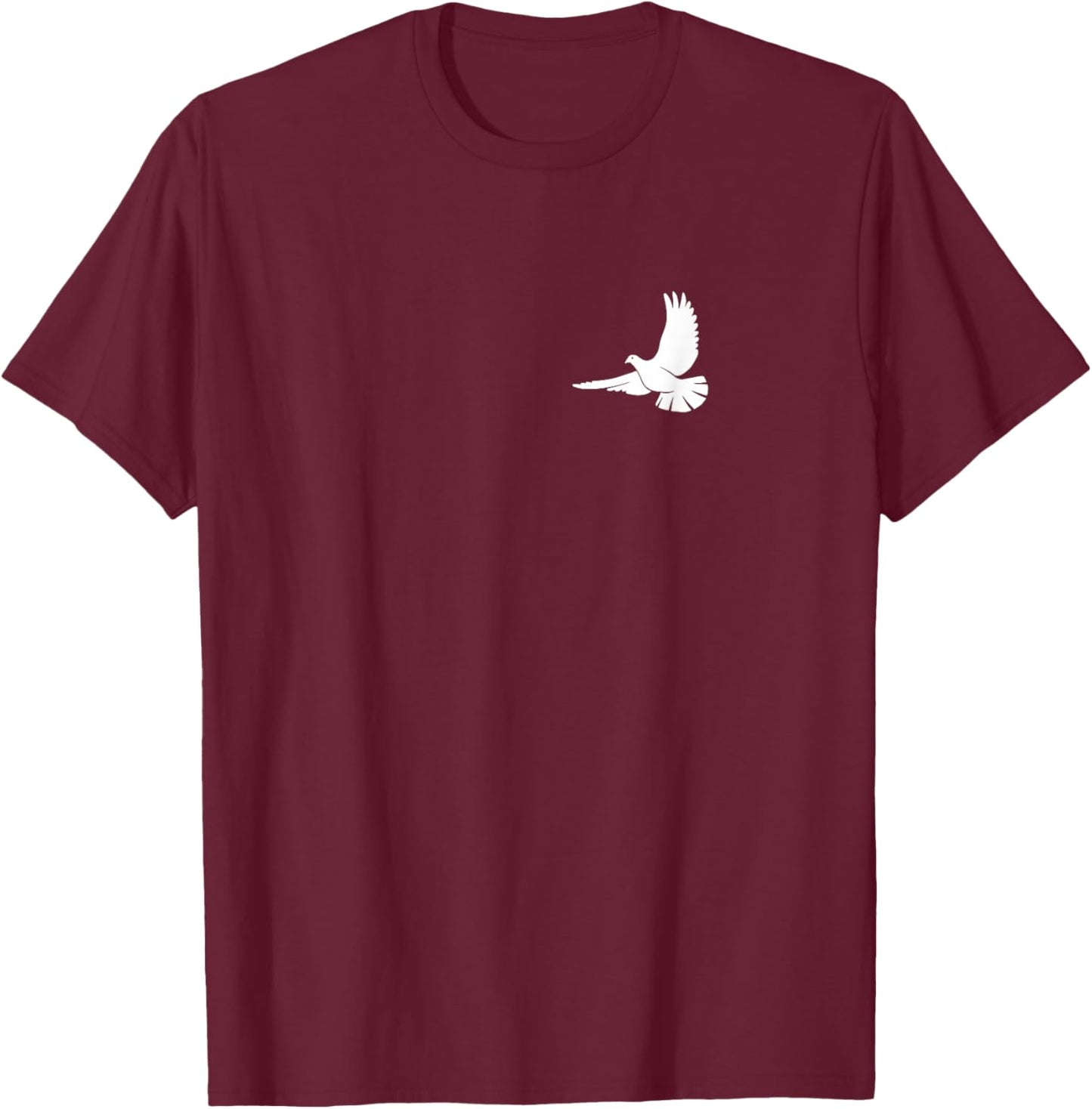 White dove pocket design T-Shirt - T-Shirt | Maroon