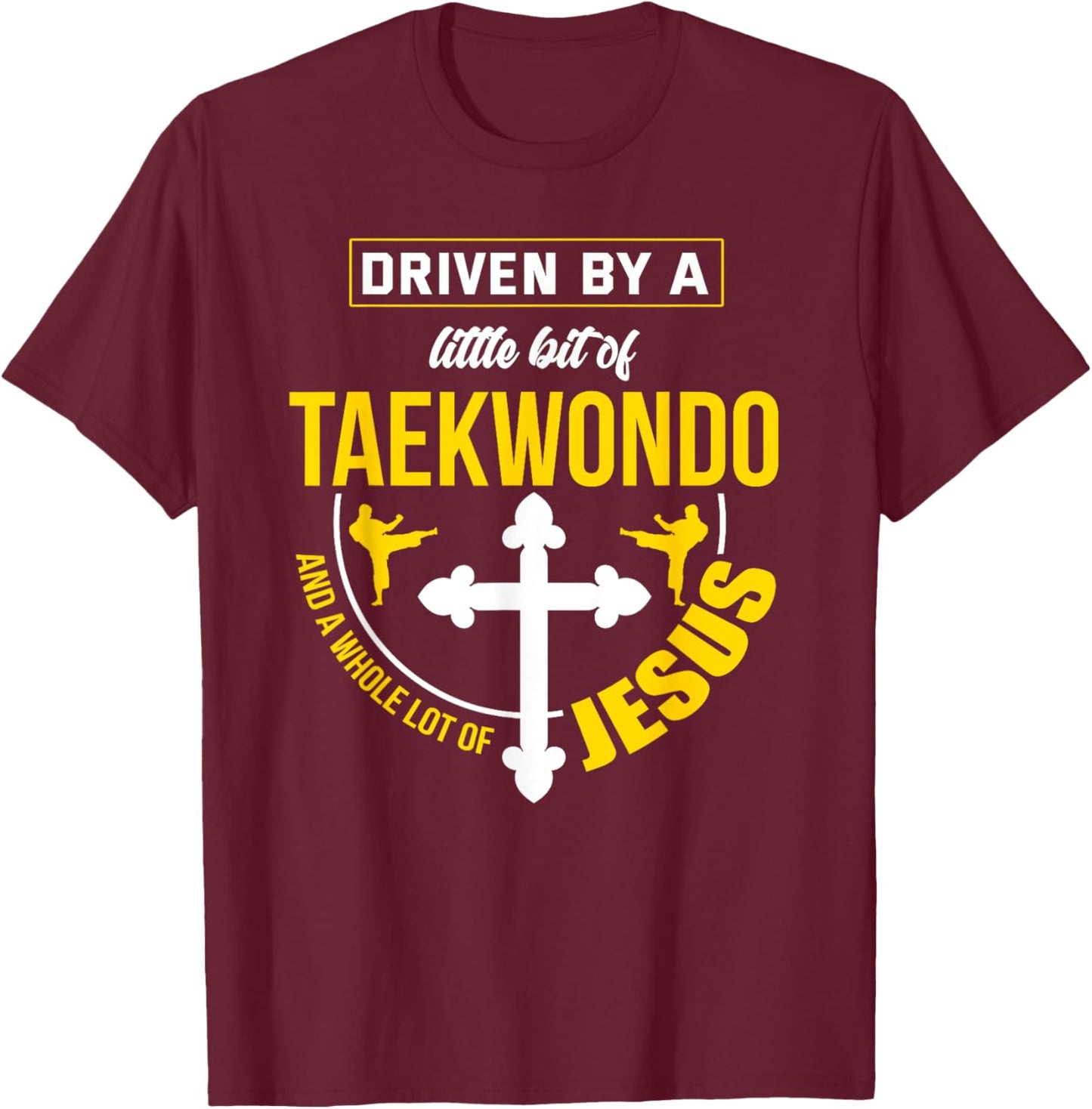 Taekwondo Jesus Shirt Martial Arts Christian Taekwondo T-Shirt - T-Shirt | Maroon