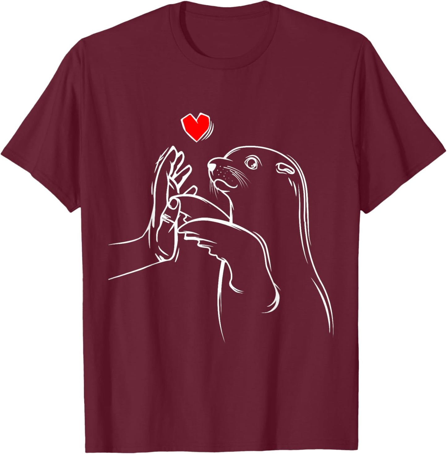 Seal Sea Lion Seal Children Women Girls T-Shirt - T-Shirt | Maroon