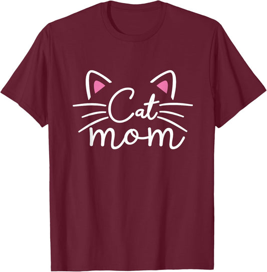 Cat Mom - I Love My Cat - Cat Mom Great Gift - Classic T-Shirt - T-Shirt | Maroon