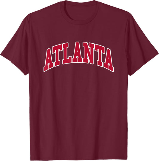 ATLANTA - Throwback Design - Classic T-Shirt - T-Shirt | Maroon