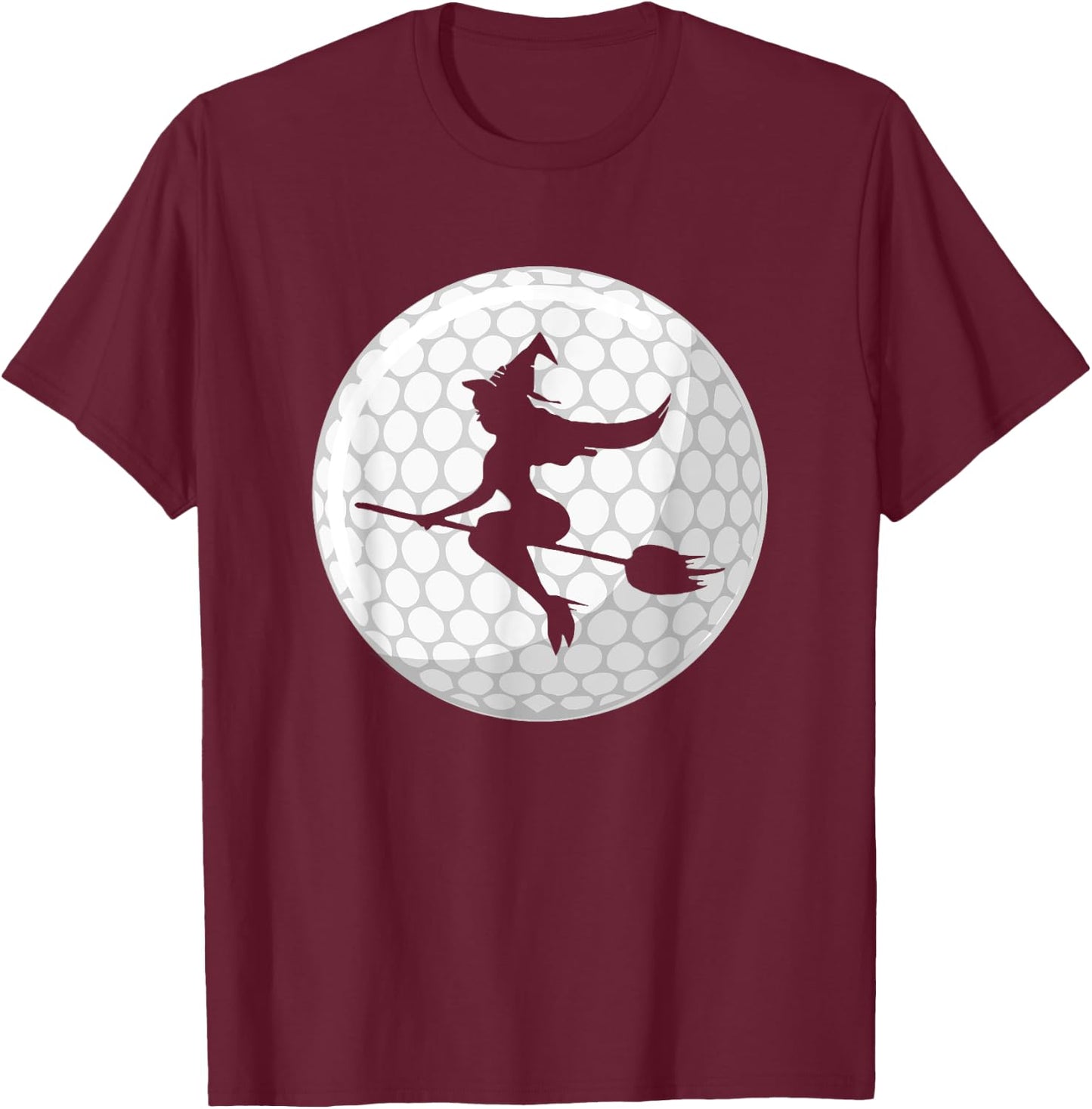 Halloween Witch Golf Player T-Shirt - T-Shirt | Maroon