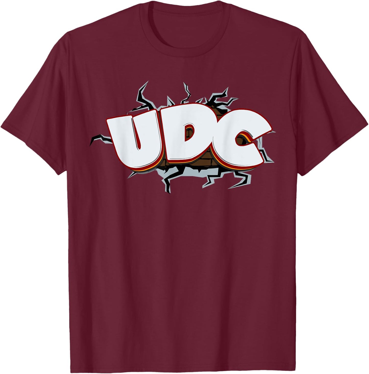 UDC Cracked Wall T-Shirt - T-Shirt | Maroon