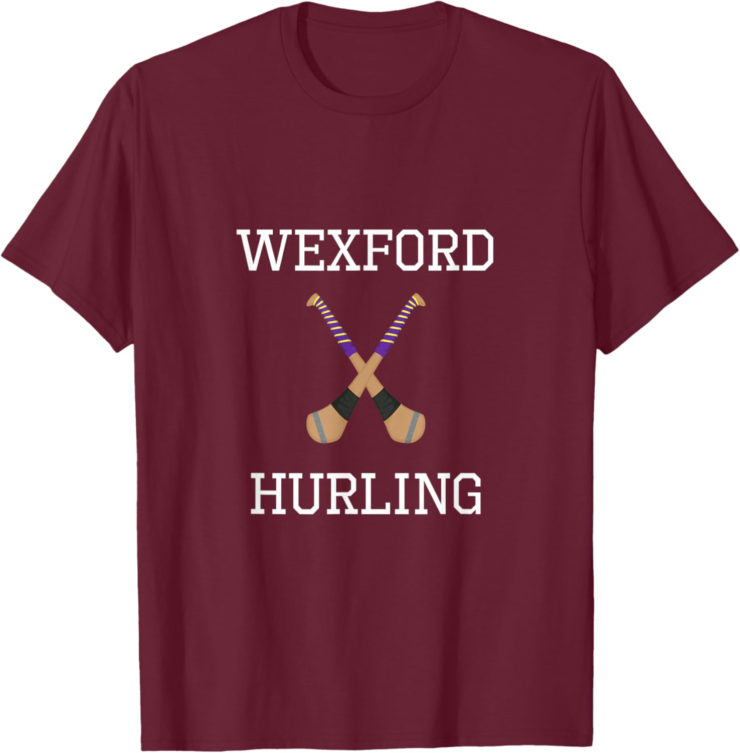 Wexford Hurling Irish County Ireland Hurling T-Shirt - T-Shirt | Maroon