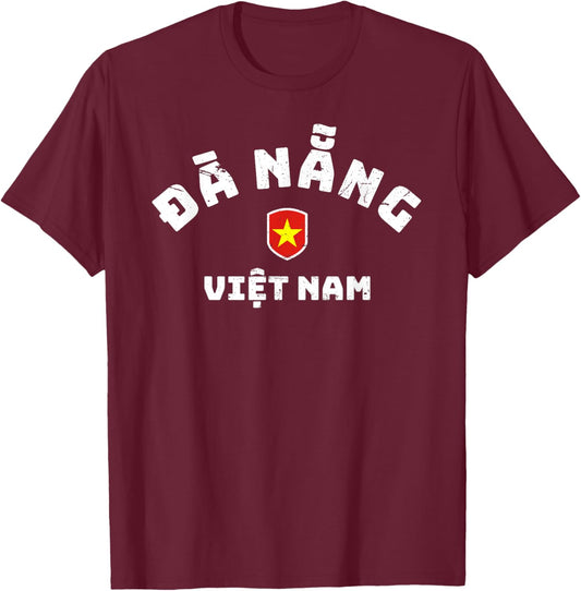 Da Nang Vietnam - Vietnamese Flag Da Nang T-Shirt - T-Shirt | Maroon