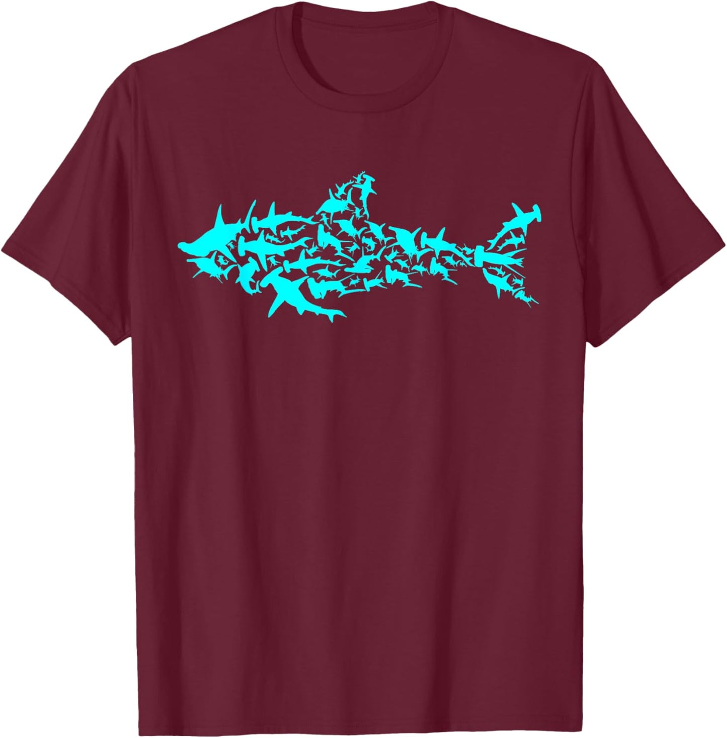 Shark Fish - Hammerhead Shark Lover Sharks - Shark T-Shirt - T-Shirt | Maroon