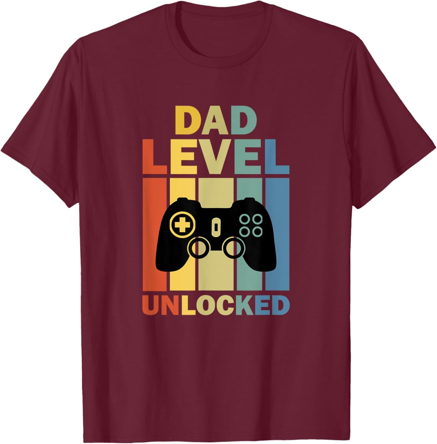 Pregnancy Announcement Dad Level Unlocked Soon To Be Father T-Shirt - T-Shirt | Maroon