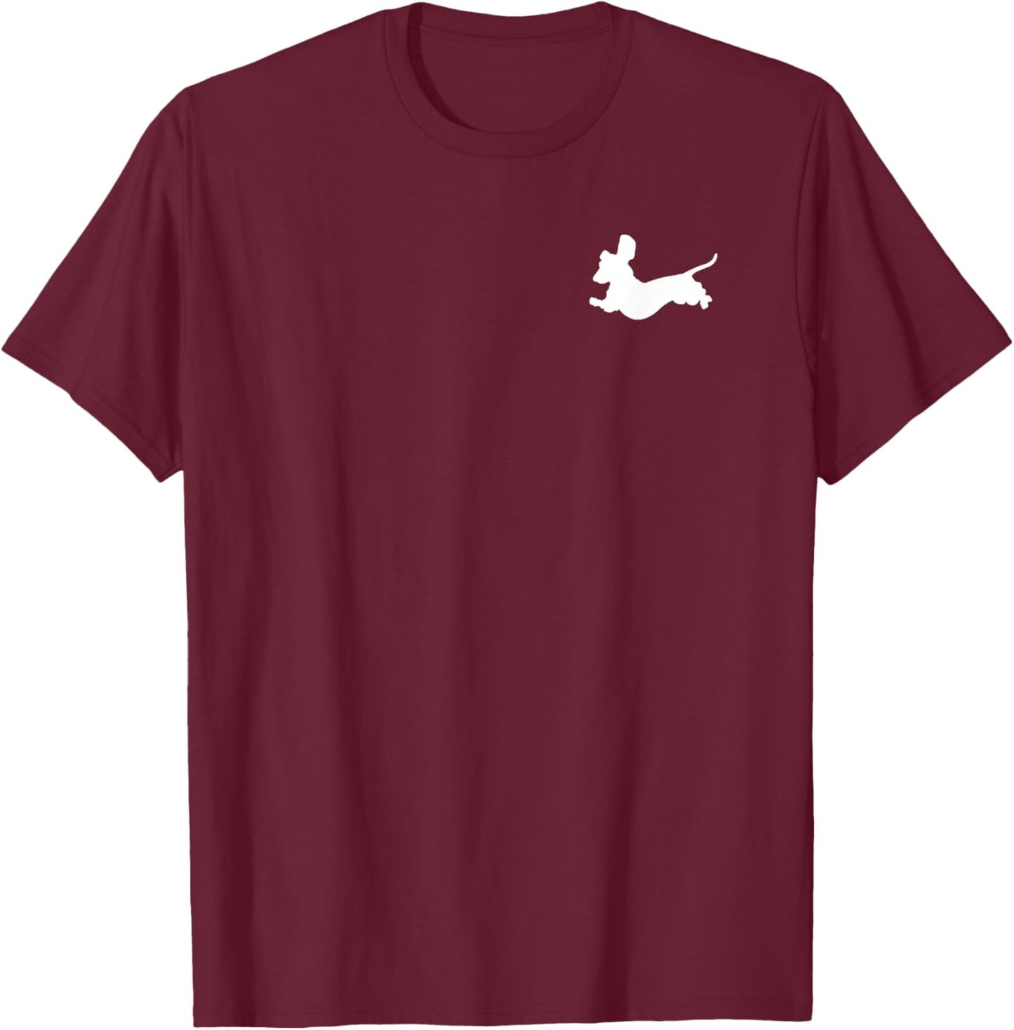 Dachshund dachshund dog silhouette retro Gift Women Girls Kids T-Shirt - T-Shirt | Maroon