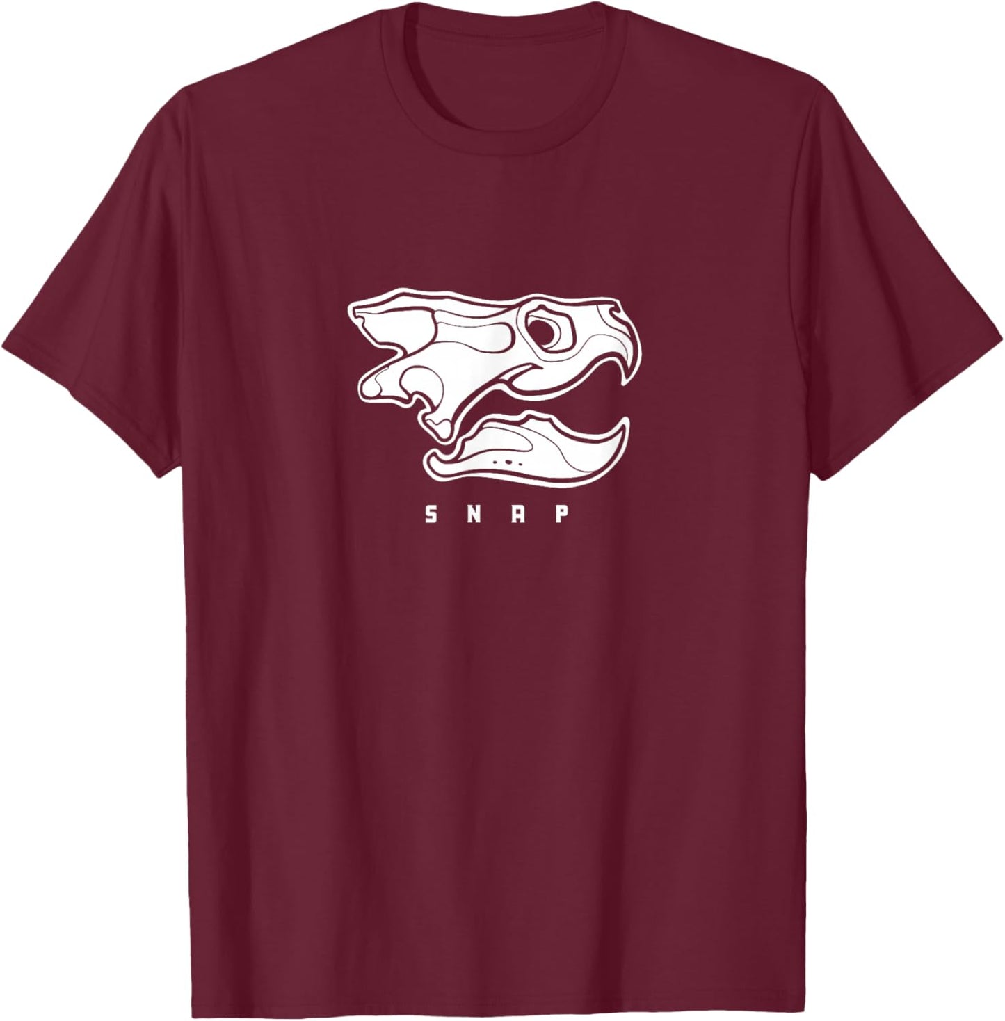 Common snapping turtle skull, side view. For reptiles lovers T-Shirt - T-Shirt | Maroon