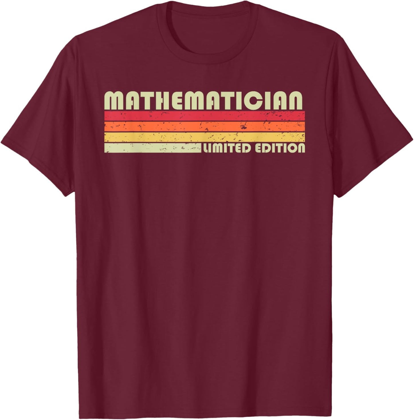 Personal Christmas Retro Vintage Graduation Gifts Mathematician Funny Job Title Profession Birthday Worker T-Shirt - T-Shirt | Maroon