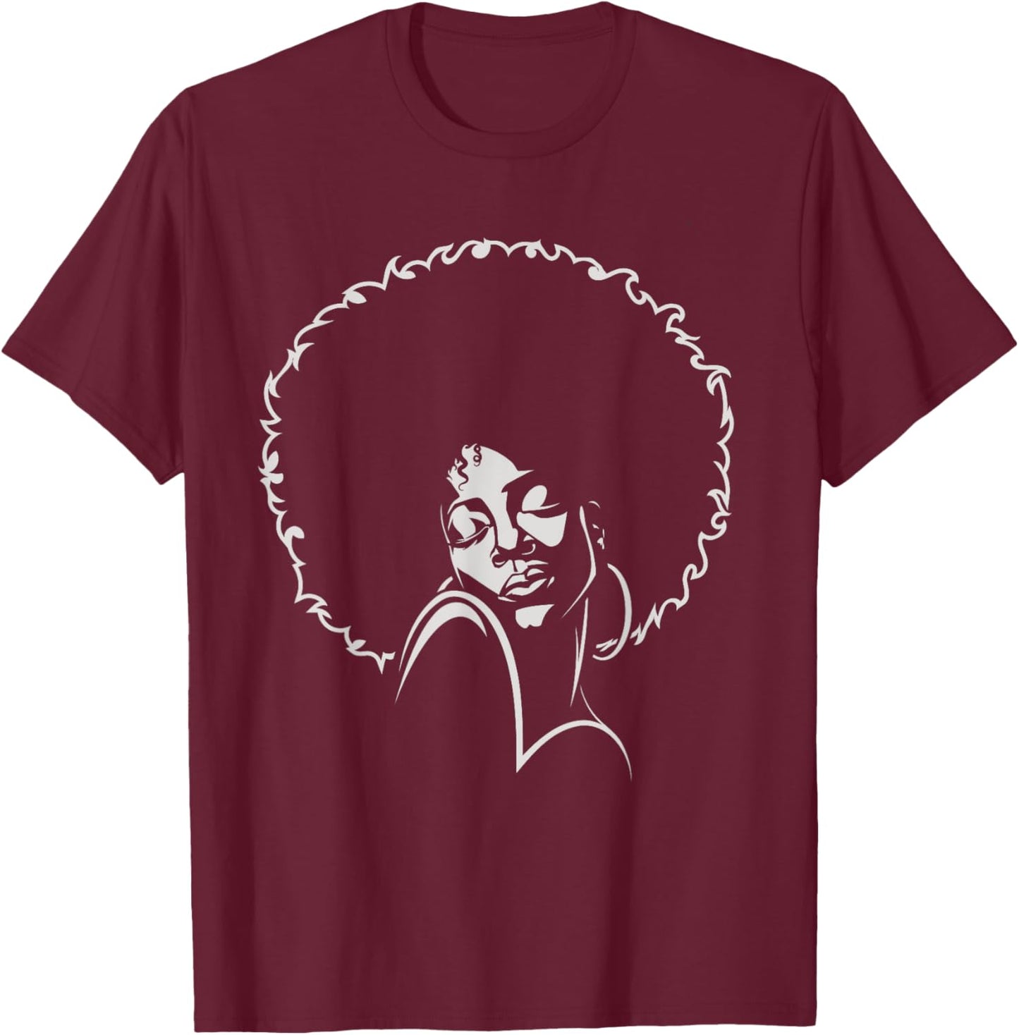 Afro American Women Melanin Queen African American Women T-Shirt - T-Shirt | Maroon