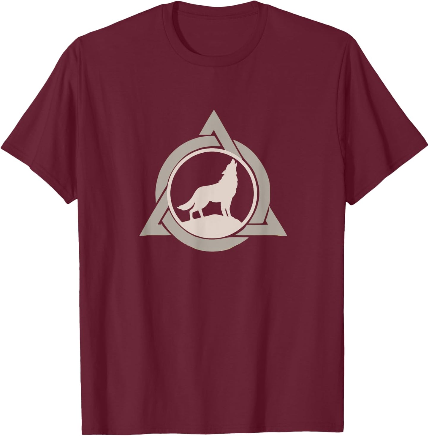 Theta Delta Wolf Therian Gear Therianthropy Symbol Otherkin T-Shirt - T-Shirt | Maroon