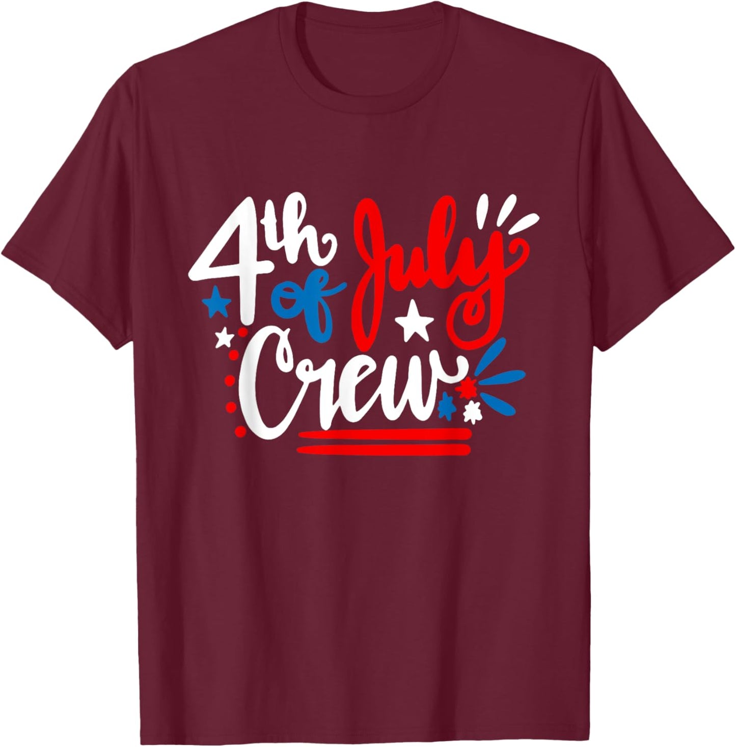4th Of July Crew Shirt Independence Day Family Matching T-Shirt - T-Shirt | Maroon