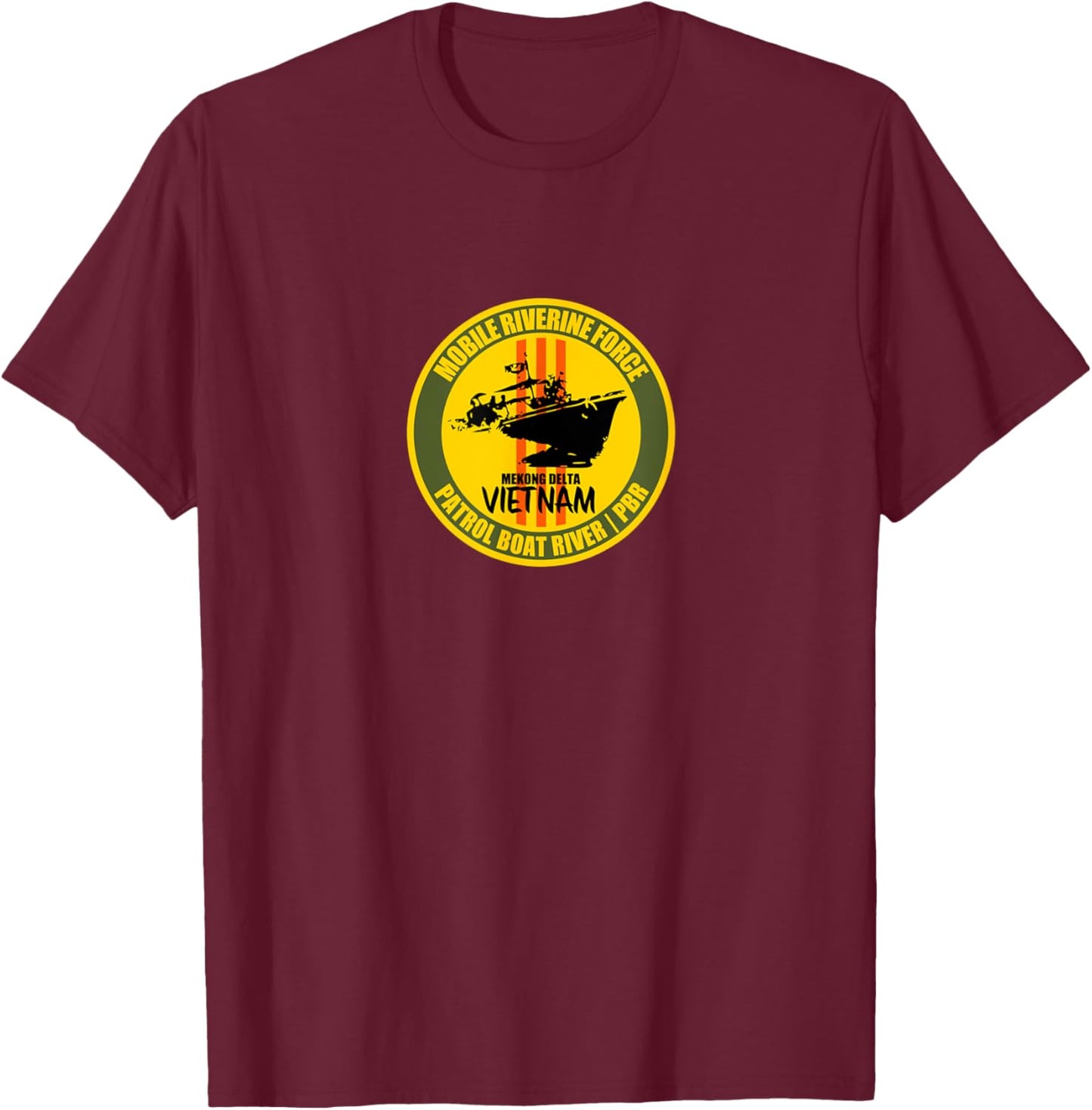 Mobile Riverine Force Mekong Delta Vietnam Veterans Day Xmas T-Shirt - T-Shirt | Maroon