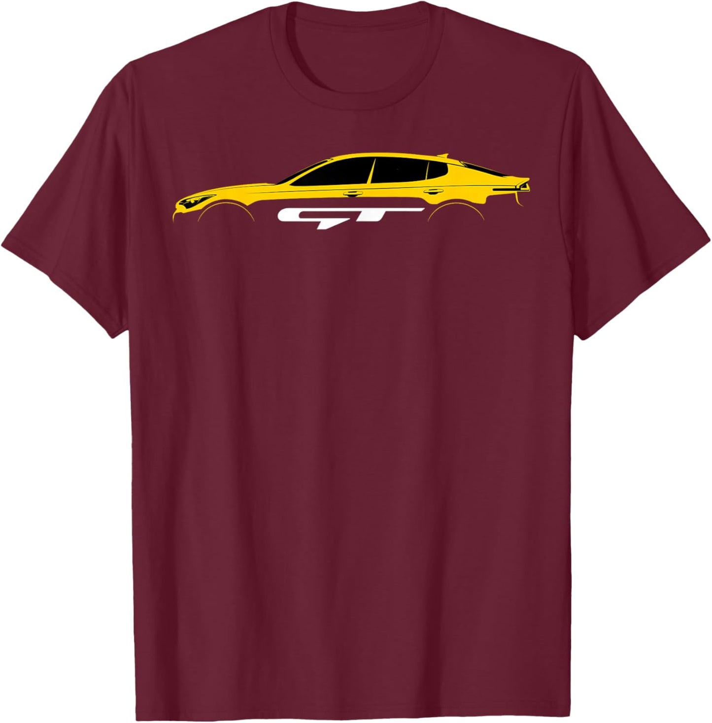Stinger GT KDM Yellow Silhouette T-Shirt - T-Shirt | Maroon