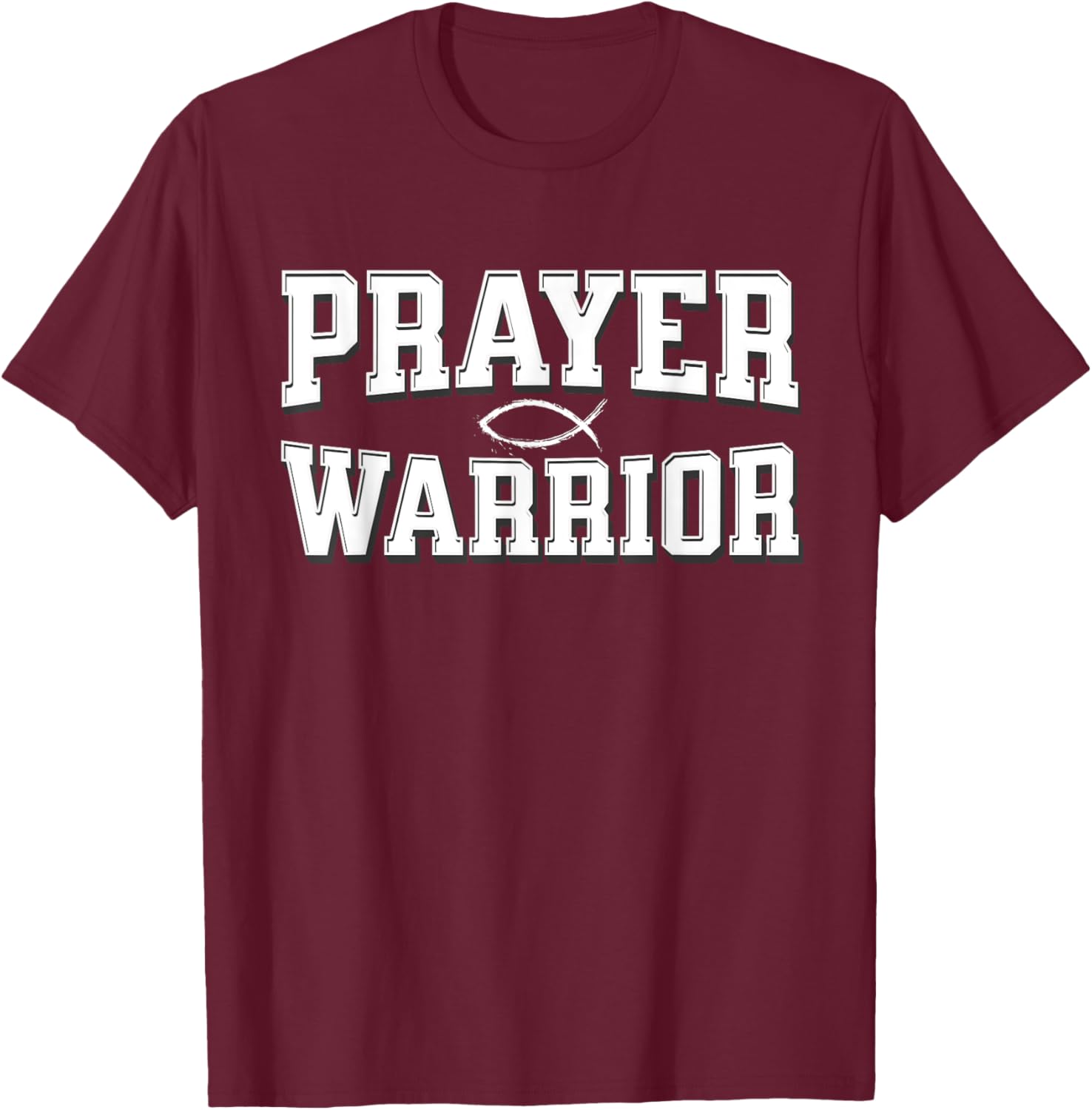 Christian PRAY shirt women, PRAYER WARRIOR T-Shirt - T-Shirt | Maroon