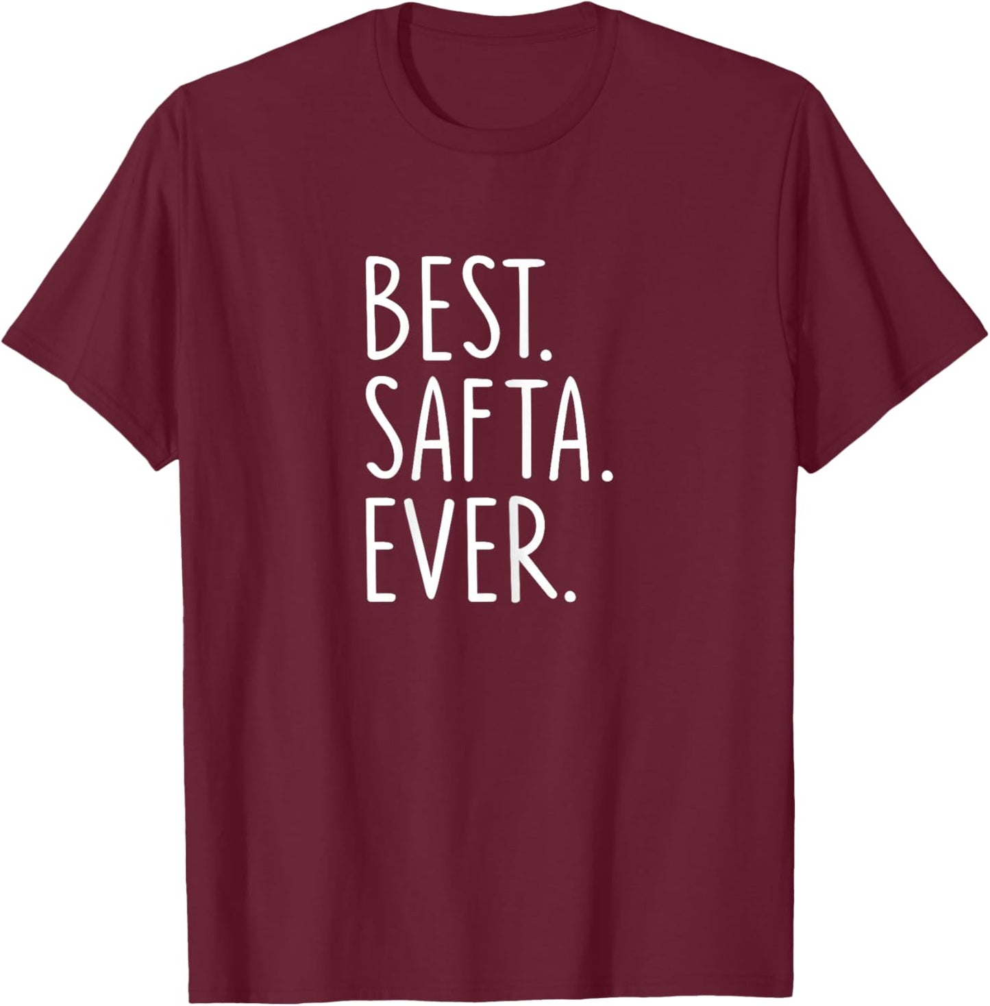 Best Safta Ever T-Shirt - T-Shirt | Maroon