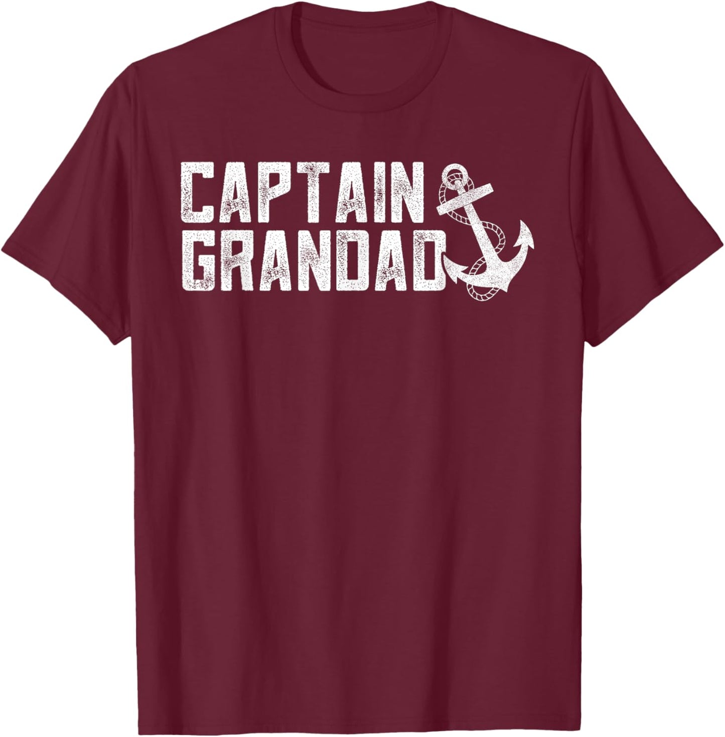 Fathers Day Lake Life Apparel, Pontoon Boat Captain Grandad T-Shirt - T-Shirt | Maroon