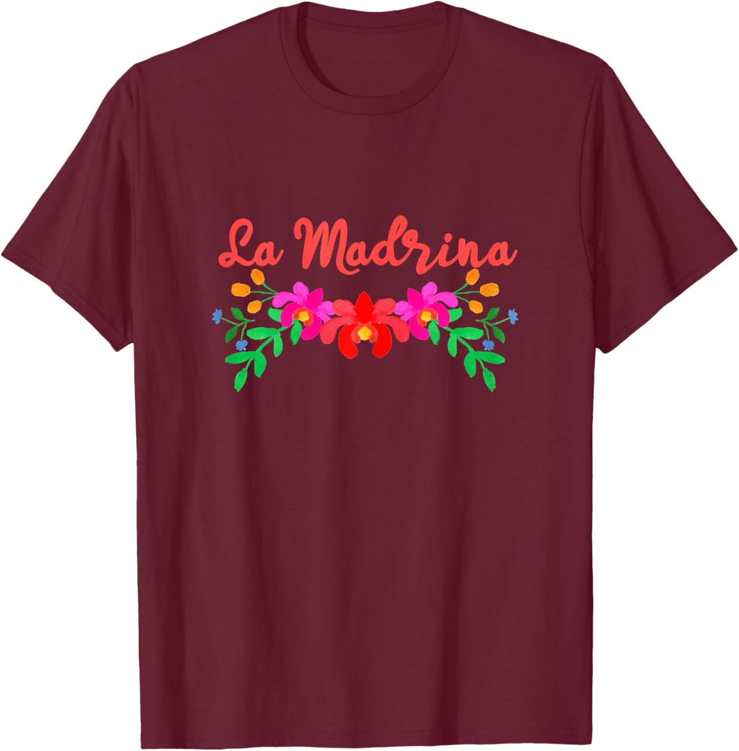 Madrina Gift Godmother - Worlds Best La Madrina T-Shirt - T-Shirt | Maroon