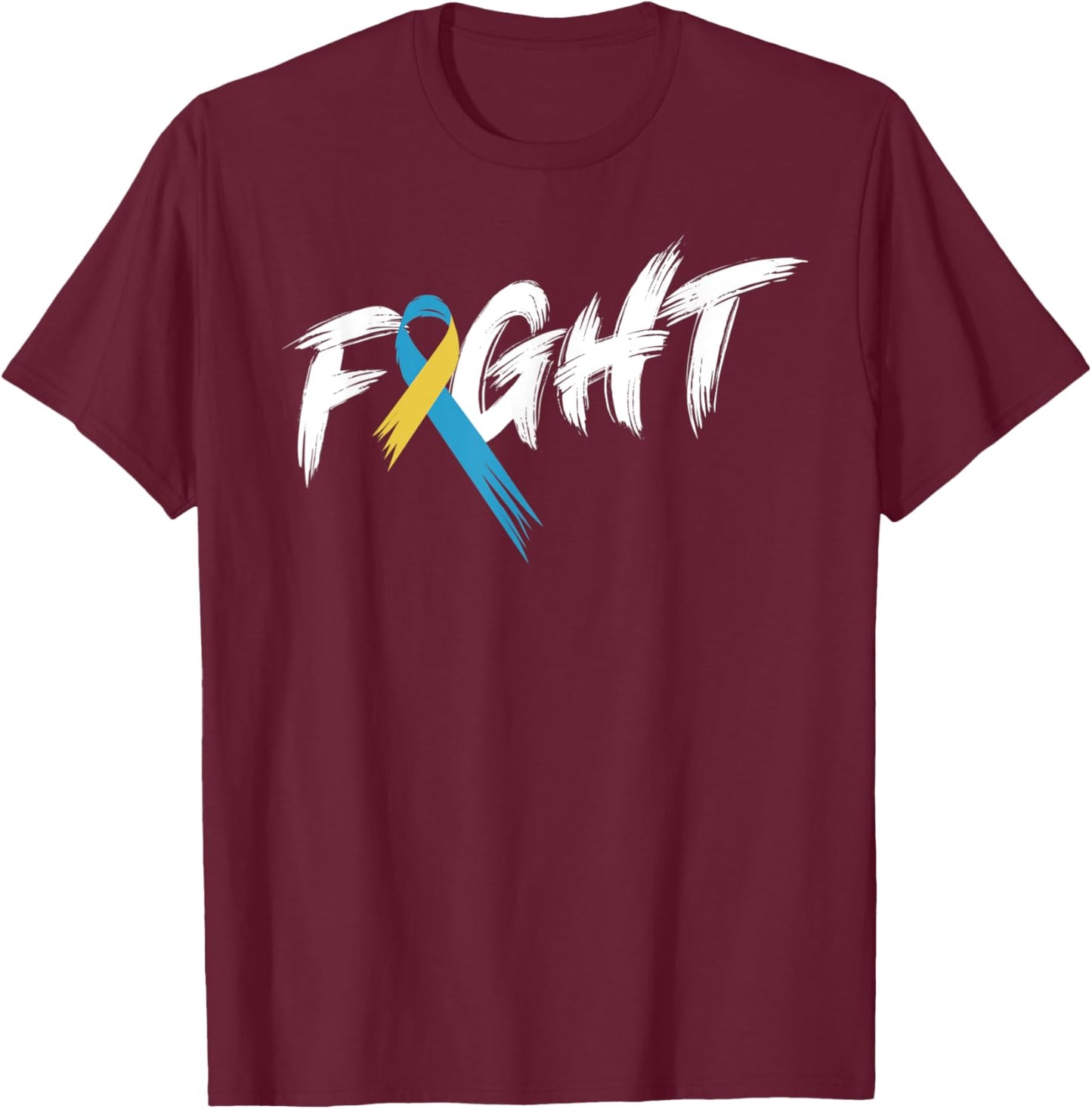 National Down Syndrome Awareness Month Fight Vintage T21 T-Shirt - T-Shirt | Maroon