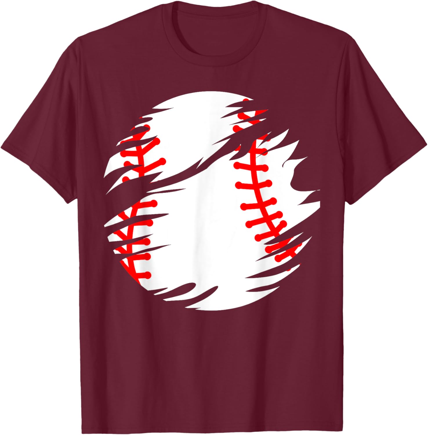 Baseball Lover Pitcher Catcher Team Ball Sports T-Shirt - T-Shirt | Maroon