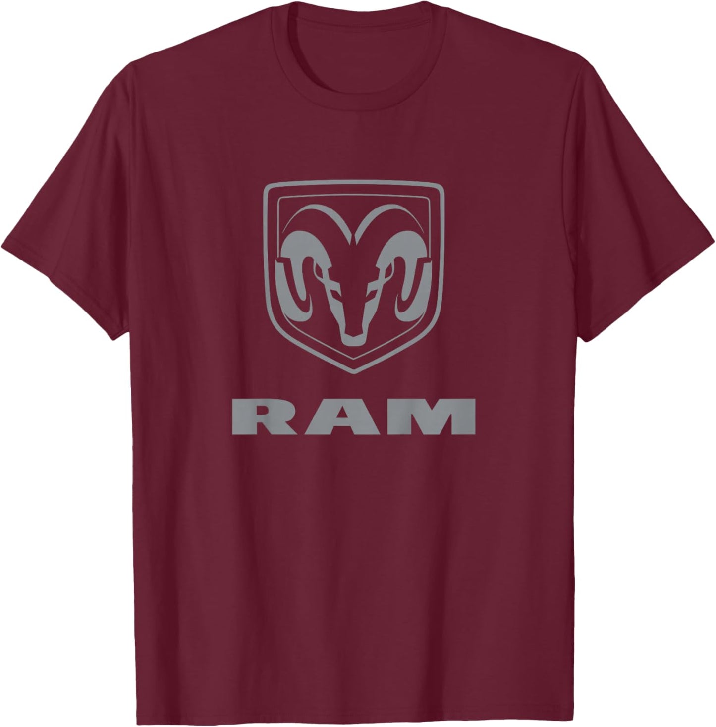 RAM Trucks Grey Logo T-Shirt - T-Shirt | Maroon